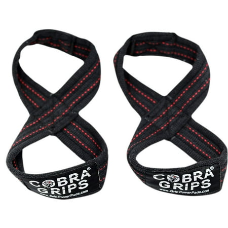 Grip Power Pads Deadlift Straps BEST LIFTING STRAPS ON THE MARKET! Figure 8 Lifting Straps are the #1 choice for power lifters, weightlifters and workout (Best Power Building Workouts)