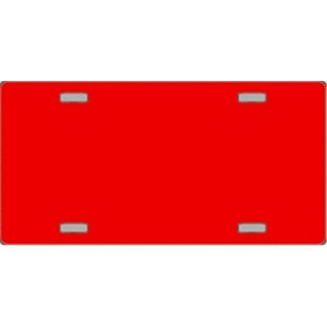 Red Solid Flat Automotive License Plates Blanks for Customizing