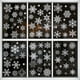 thumbnail image 2 of Nvzi 93 piezas de calcomanías navideñas para ventanas de vidrio, 9 hojas de calcomanías navideñas para ventanas,decoraciones de invierno, estilo flash, C, 2 of 4