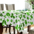thumbnail image 3 of GZHJMY St. Patrick's Day Clover Tablecloth, Rectangle Waterproof Washable Polyester Table Cover for Picnic Dinner Holiday Party Decor, 60 x 60 Inch, 3 of 7