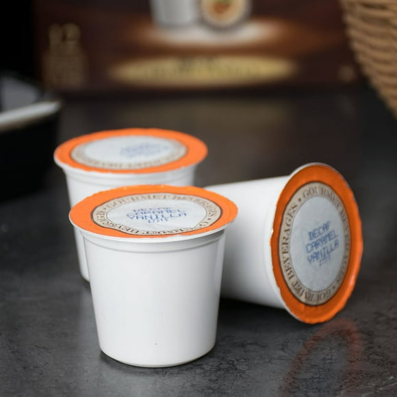 Caffe de Aroma Decaf Caramel Cream Coffee Single Serve Cups - 12/Box