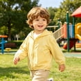 thumbnail image 5 of mgoYE Baby Infant Toddler Lightweight and Breathable Hoodie Summer Sun Protection Coat Jacket(Yellow,3-4 Years), 5 of 9
