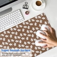 thumbnail image 4 of Long Mouse Pads for Desk,Brown Christmas Gingerbread Pattern Desk Mats on Top Of Desks, Desk Mouse Pad Extra Large with 3mm Non-Slip Base and Stitched Edge for Gaming,Office,Work,Home 31.5x11.8in, 4 of 5