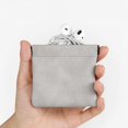 thumbnail image 4 of Earphone Pouch Solid Color Faux Leather Small Coin Pouch Snap Pouch for Earbuds, 4 of 10