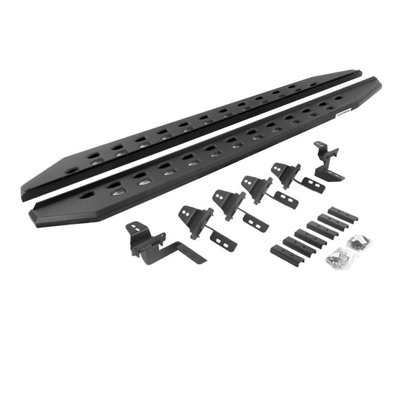 Go Rhino 69450568SPC RB20 Slim Line Running Boards with Mounting Brackets Kit For Jeep 18 Wrangler JK, Jeep 07-17 Wrangler Fits select: 2008,2015-2018 JEEP WRANGLER UNLIMITED