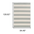 thumbnail image 5 of HomeRoots 507356 8 x 11 ft. Gray Geometric Stain Resistant Indoor & Outdoor Rectangle Area Rug, 5 of 5