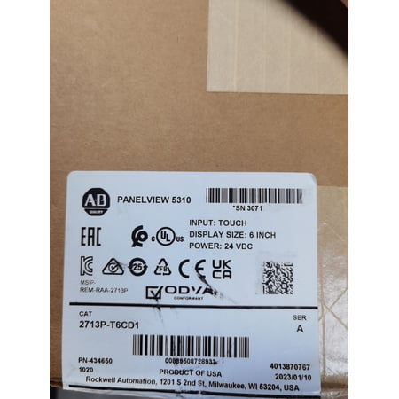 New Sealed 2713P-T6CD1 Allen Bradley 5310 6” Graphic Terminal Fast Shipping