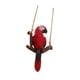 thumbnail image 4 of Figura de loro de jardín colgante, estatua de pájaro para jardín, decoración, adorable micro paisaje Loro rojo, 4 of 9