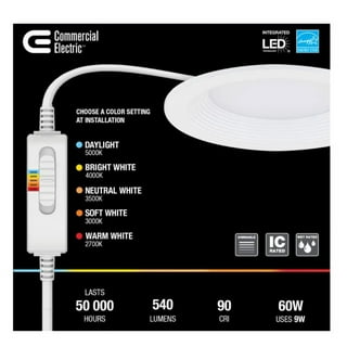 5-6 in. 10.2W (75W Replacement) Bright White (3000K) Dimmable LED Rece
