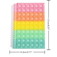 thumbnail image 2 of Push Bubble Notebook Con Llavero Pen Cap Suministros De Silicona Set College Ruled Paper Stress Relief Gift Para La Escuela Home College Office Sweethay EL017371-02, 2 of 5