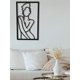 thumbnail image 3 of 1pc Black Iron Frame Abstract Female Line Design Wall Art Decoration Suitable For Indoor And Outdoor Wall Decor, With Mounting Screws, 3 of 5