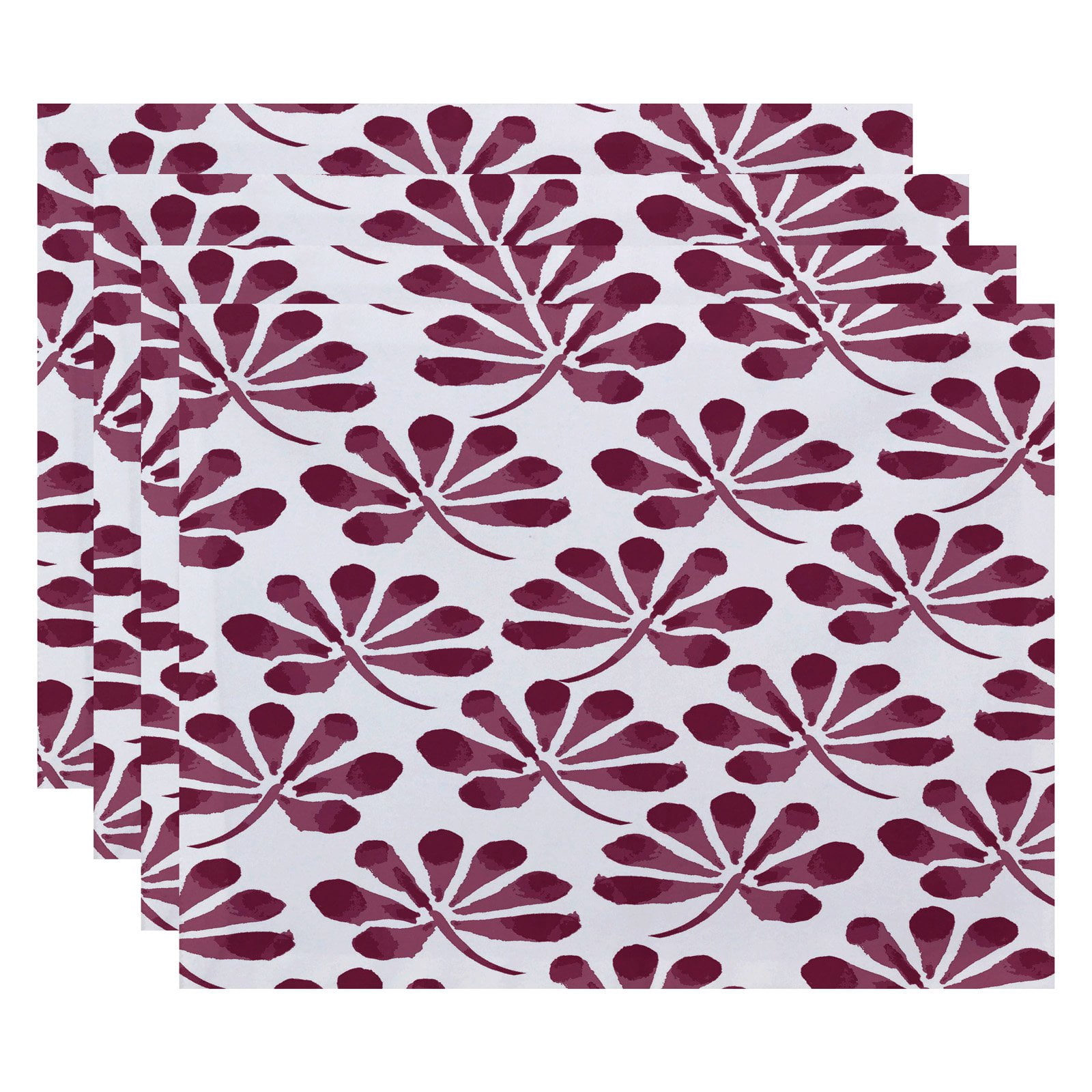 Simply Daisy 18" x 14" Ina Floral Print Placemat (Set of 4)