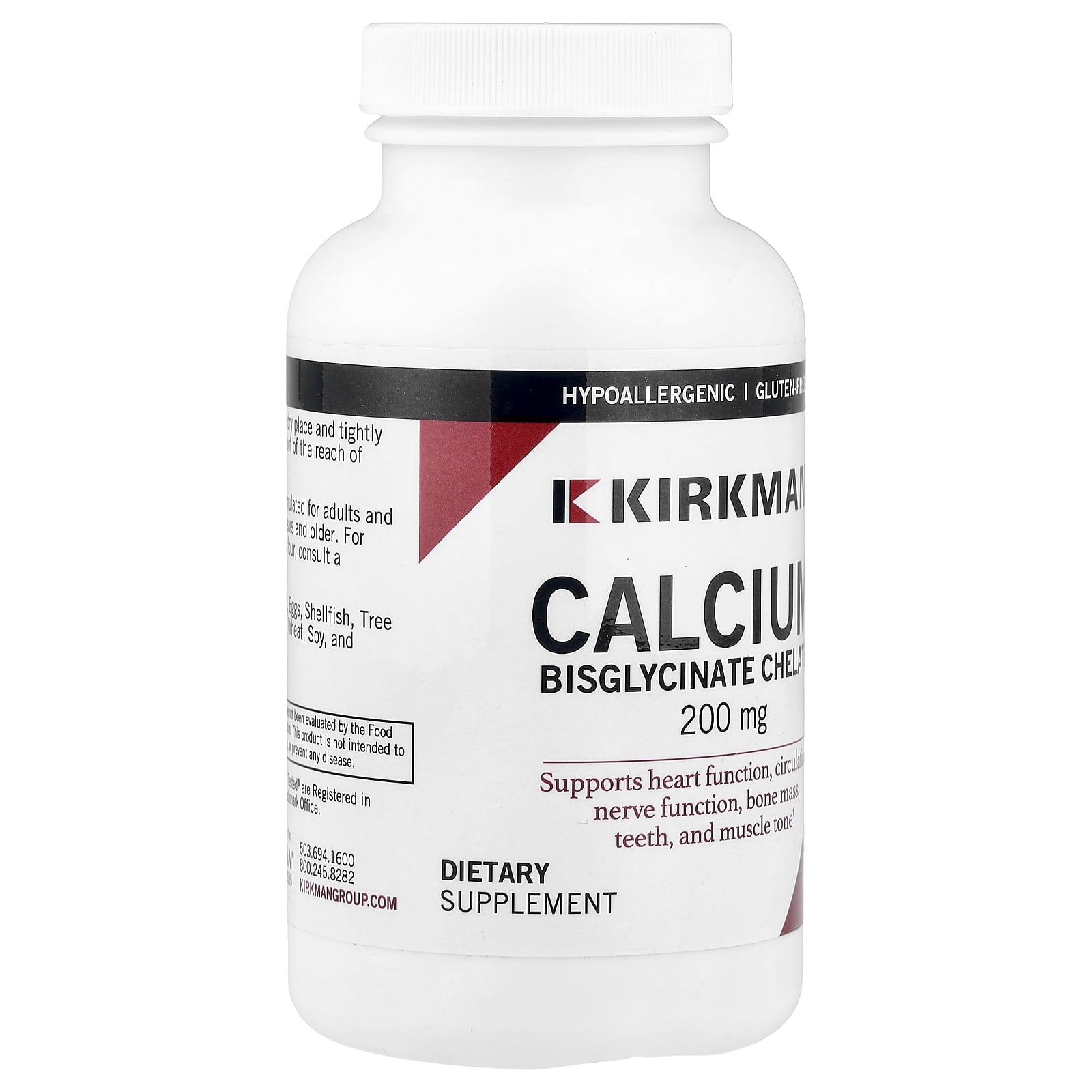 Kirkman Labs Calcium Bisglycinate Chelate, 200 mg, 120 Capsules