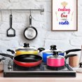 thumbnail image 3 of Nutrichef 15 Piece Nonstick Kitchen Pot Pan Utensil Cookware Set Multicolor, 3 of 4