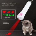 thumbnail image 5 of Mini linterna láser con forma de garra de gato, luz verde y roja, línea exterior, juguete, luz violeta, detector de moneda, bolígrafo para gatos, 5 of 5