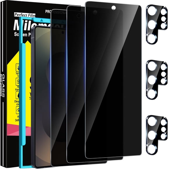 Protector de pantalla de privacidad con lente de cámara para Samsung S25 Ultra