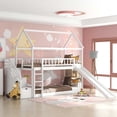 thumbnail image 2 of Twin Over Twin Bunk Bed with Drawers and Slide, House Bed with Slide,White(OLD SKU :LT000215AAK), 2 of 9