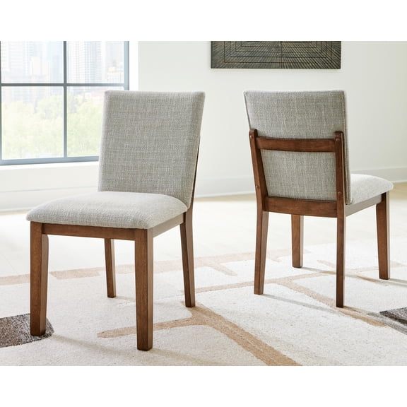 Signature Design by Ashley Kraeburn Performance Fabric Dining Chairs, Next-Gen Nuvella™, Set of 2, Beige