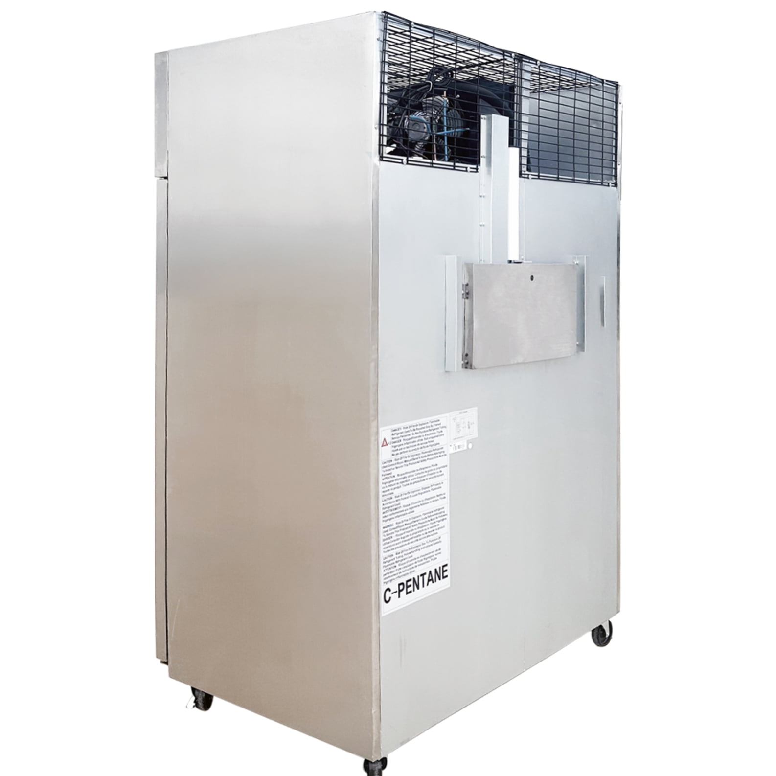NSF Stainless Steel 55 Cu.Ft. Top Mounted Reach-In Freezer 2 Door Solid Door Commercial Upright Freezer