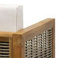 thumbnail image 5 of GDF Studio Allegra Outdoor Acacia Wood and Wicker Club Chair, Teak, Mixed Brown, Beige, 5 of 7