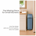 thumbnail image 5 of Home Zone Living 12 Gallon Slate Blue Stainless Steel Slim Kitchen Trash Can with Step Pedal and Soft-Close Lid, 5 of 9