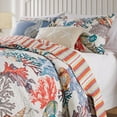 thumbnail image 6 of Barefoot Bungalow Atlantis Coastal Quilt Set, Coral, 4-Piece Twin/Twin XL, 6 of 6