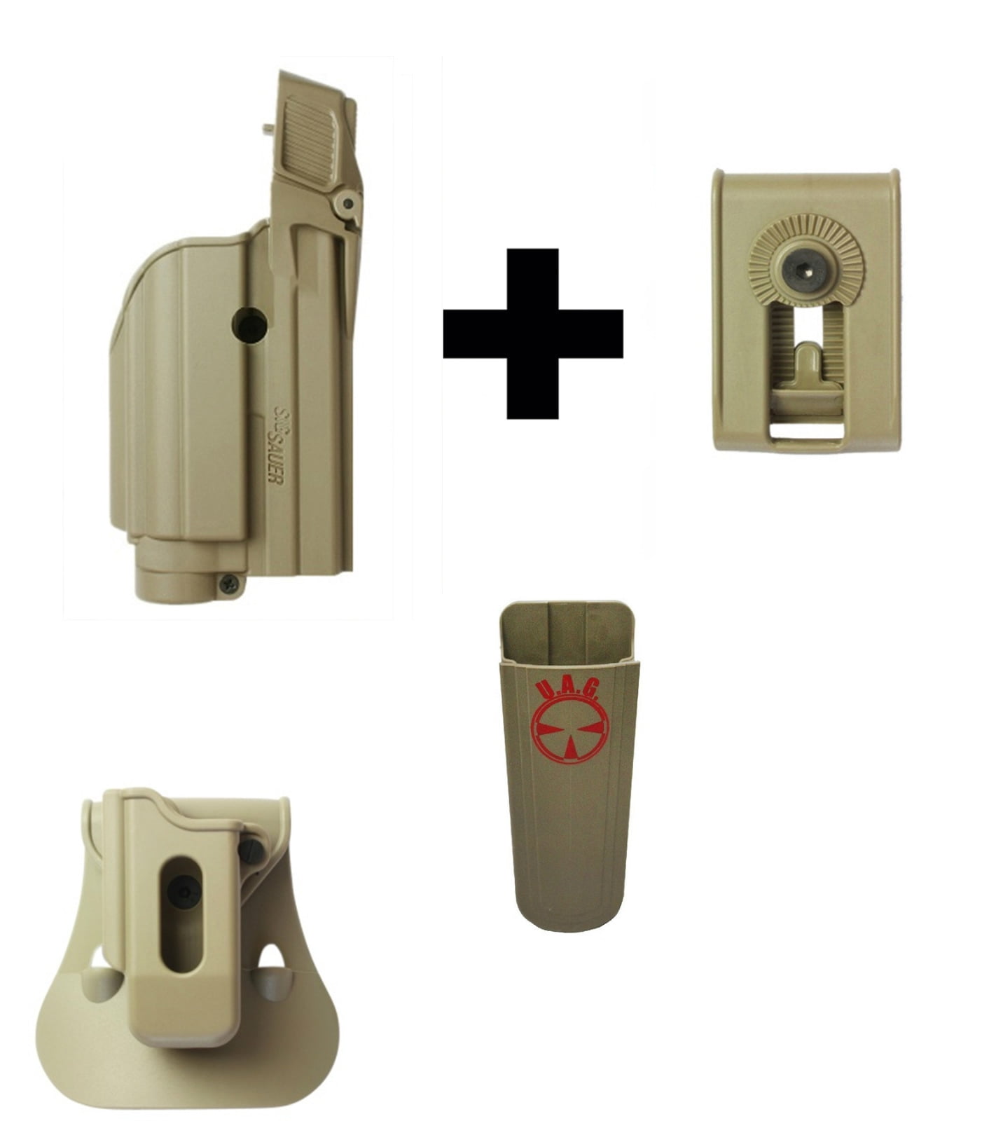 Nylon OWB Belt Holster with Mag Pouch for SIG SAUER ARMS P220