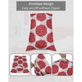 thumbnail image 7 of Red Dahlia Pillow Covers King Size, Vintage Country Grey Abstract Flowers Floral Soft Bed Throw Pillowcases Breathable Cooling Long Lumbar Body Pillow Sham Cover for Bed Sofa 20''x40'', 7 of 7