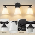 thumbnail image 6 of Deyidn Vanity Light 3-Light Black Mordern Bathroom Light Fixtures Over Mirror, 6 of 8