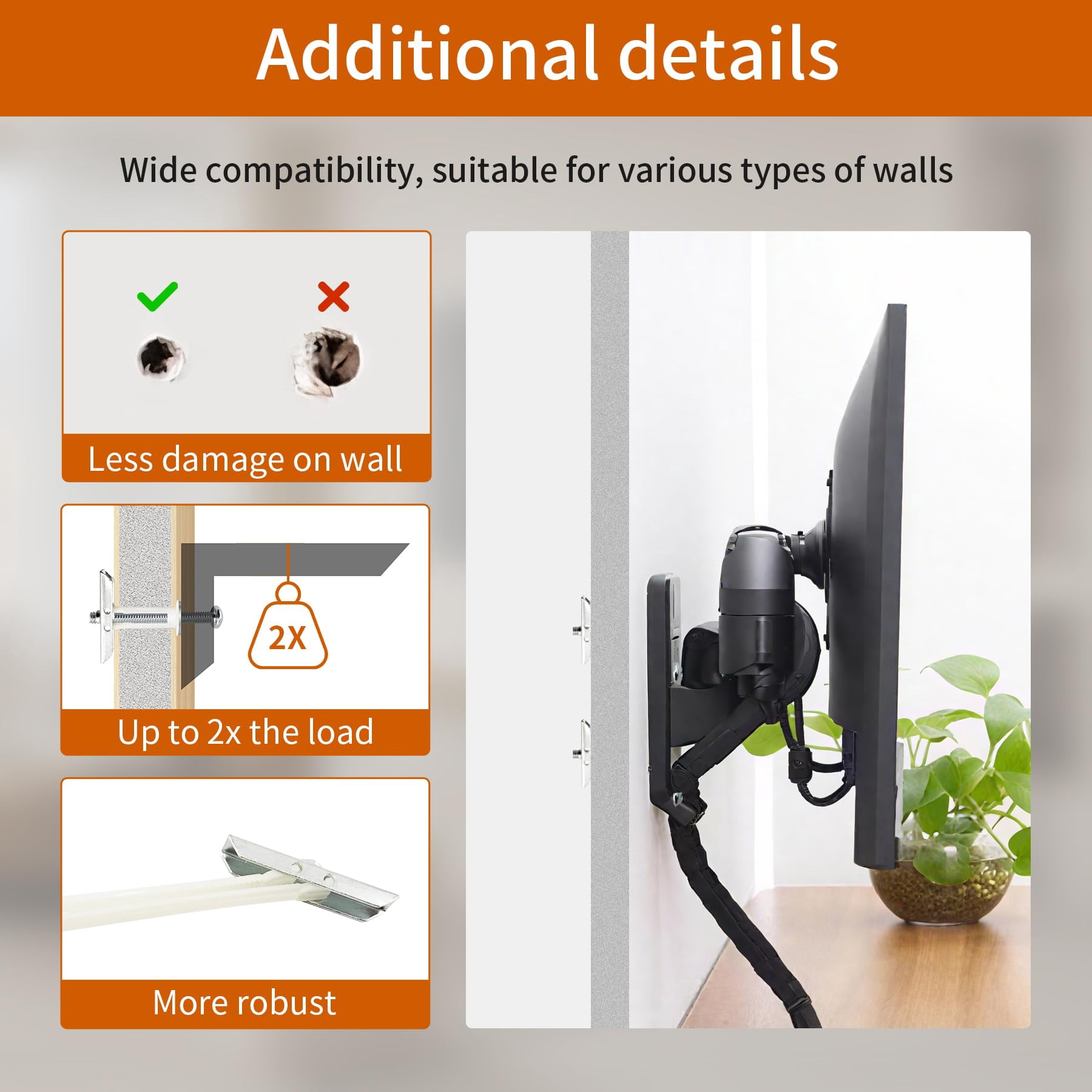 Drywall Anchor with Included Bolts and Washers for 1/4”-20,Toggle Bolt,Heavy Duty Hollow Drywall Anchors for TV Mounting Kit, Hollow-Wall Anchors Screws Kit that Hold 270 Lbs-12PCS