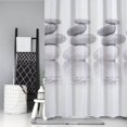 thumbnail image 3 of Thicken Printed Fabric Shower Curtain Waterproof Heavy Duty Bathroom Curtain Liners with Hooks, 3 of 8