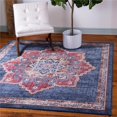 thumbnail image 1 of Unique Loom 3153859 Tapis Carré Helios Utopia 5 x 5 Pi, Bleu Marine, 1 of 1