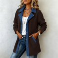 thumbnail image 4 of Denim Jacket for Women Cardigan Patchwork Jacket Casual Long Sleeve Loose Button Down Collared Shacket, 4 of 8