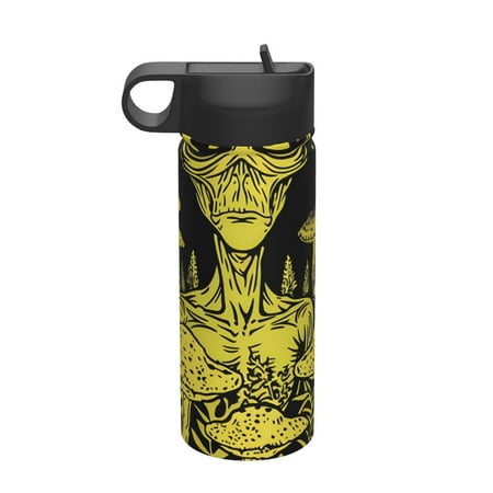 

Daiia saucerman Mushroom Forest Printed 18oz Sports Insulated Kettle With Straw Water Bottle For Running Hiking Cycling Climbing Mens Woman S Sports Water Bottle