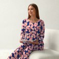 thumbnail image 6 of MINTREUS Women's Pajama Set Long Sleeve Sleepwear Ladies Soft Pjs Lounge Sets, 6 of 6