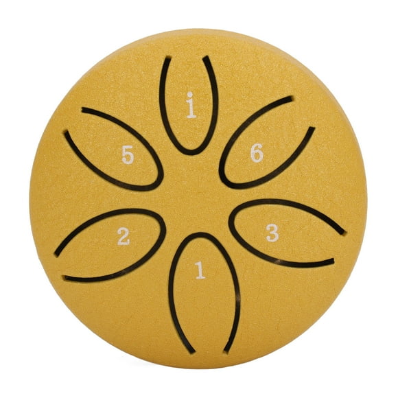 Steel Tongue Drum, 3inch 6 Notes Tongue Drum with Drumstick, Mini Handpan Drum for Meditation Yoga Musical Education, Sound Healing Instruments, Concert Mind Healing Yoga