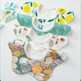 thumbnail image 2 of ZUARFY Baby Bib Round Petal Printed Cotton Saliva Towel 360 Degree Rotation Burp Cloth, 2 of 19