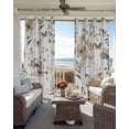 thumbnail image 4 of Brown Grey Floral Spring Blackout Curtains 39 Inches Long for Bedroom, Watercolor Botanical Butterfly Thermal Insulated Room Darkening Black Out Window Curtain Panels Grommet Drapes for Living Room, 4 of 8