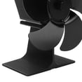 thumbnail image 2 of Ventilador para chimenea Jadeshay No eléctrico con alimentación térmica 6 aspas negro brillante, 2 of 8