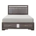 thumbnail image 6 of Bedroom 4pc Set Two-Tune Finish Unique Style Collection Cal-King Size Bed Footboard Storage Hidden Jewelry Drawers, 6 of 7