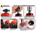 thumbnail image 3 of Rotomartillo Cincelador Perforador BLOOSOM Industrial 2200W Rojo/Gris, 3 of 4