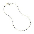 thumbnail image 2 of Gold Plated 15-inch Adjustable Cobalt Blue Enamel Bead Chain Necklace for Women, 2 of 6