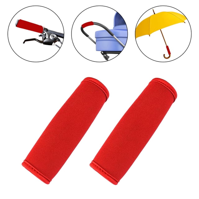 2 Fundas Universales para Manillar de Cochecito de Bebé, Protector Impermeable, Fundas de Agarre Lavables a Prueba de Polvo para Cochecito, , Rojo CUTICAT Cubierta del manillar del cochecito