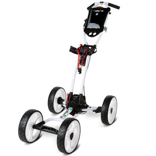 White GolferPal EasyPal Electric AutoFolding/Unfolding Golf Push Cart
