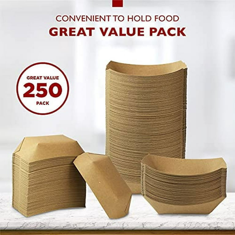 Extra Large (3 Lb.) Kraft Paper Food Tray, 25 Ct