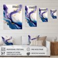 thumbnail image 4 of Designart Blue And Gold Splash Paint VI Canvas Wall Art, 4 of 5