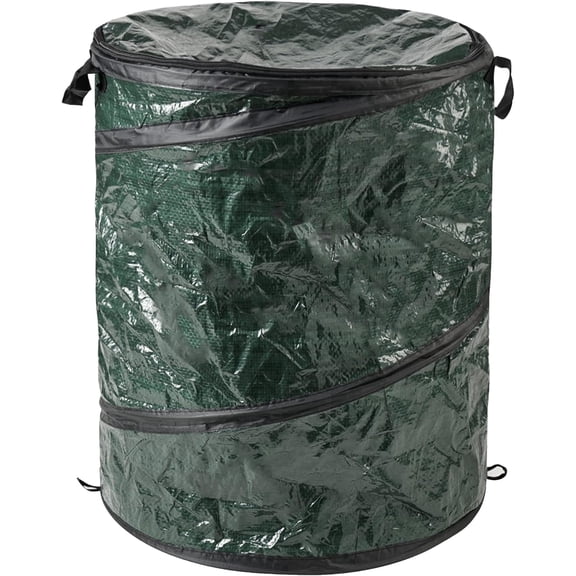 PLERISE 29.5 Gallon Pop up Outdoor Garbage Can, Collapsible Trash Can for Parties Yard Waste Laundry, Portable Camping Accessory, 1 Pack