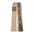 thumbnail image 4 of FRSASU Mens Linen Pants Yoga Beach Loose Fit Casual Summer Elastic Waist Drawstring Baggy Trousers with Pockets and Graphics Khaki, 4 of 5