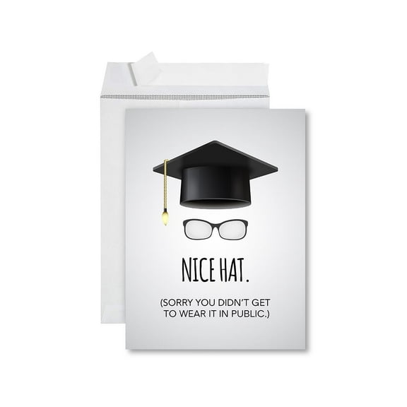 Koyal Wholesale Funny Congratulations Jumbo Card With Envelope, Nice Hat, Graduation Greeting Card for High School