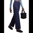 thumbnail image 2 of Pantalones Anchos y Cómodos para Mujer, con Bolsillos Grandes, para Fitness, Yoga y Deportes Casuales. Azul Marino M, 2 of 10